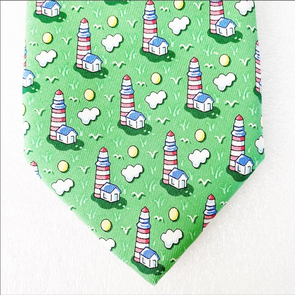 Vineyard Vines Silk Lighthouse Tie